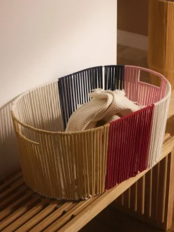 Cesta de ropa artesanal de cuerda Gabe