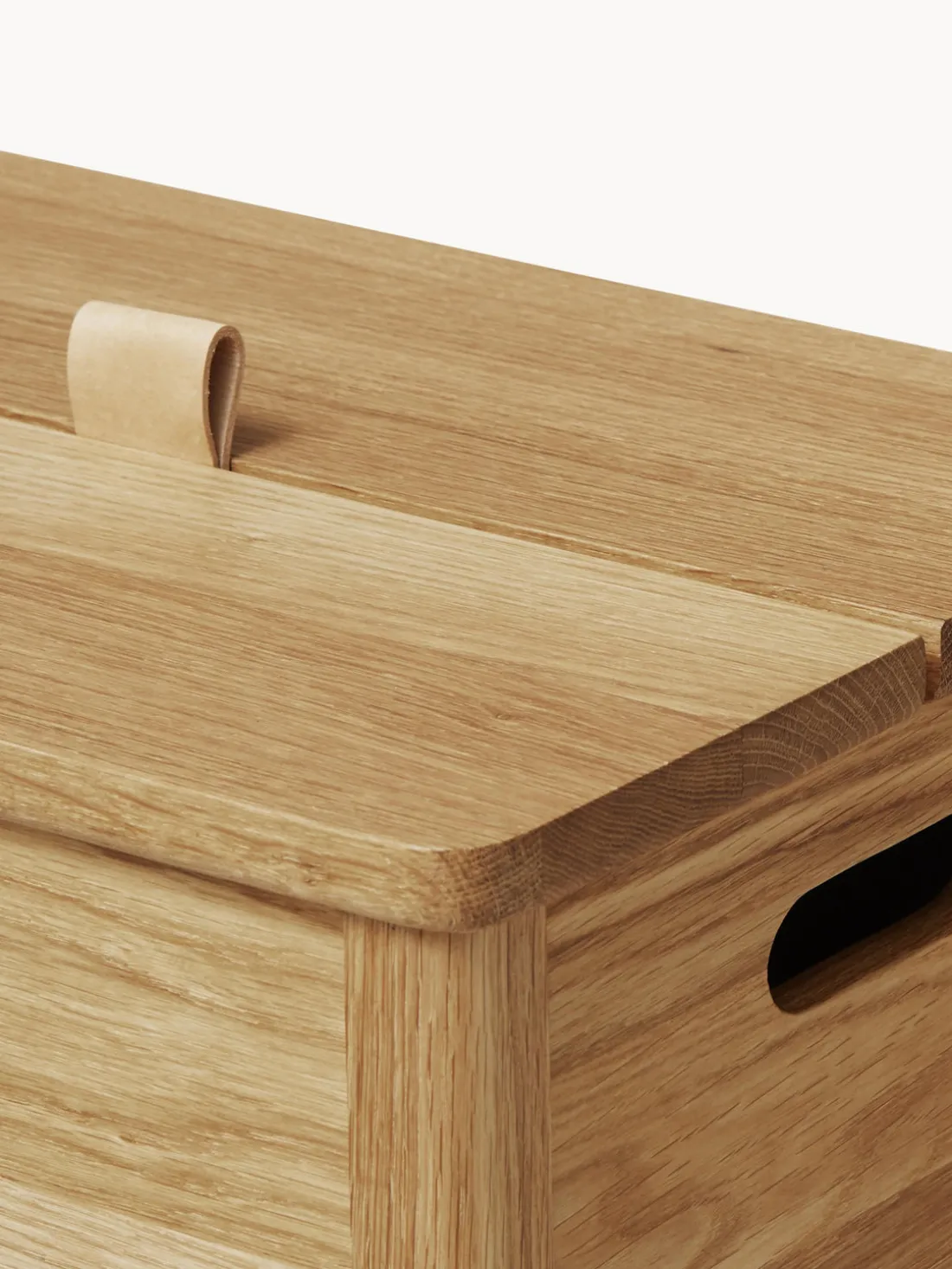 Cesta de ropa de madera de roble A Line