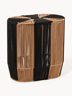 Cesta de ropa doble artesanal de cuerda Gabe