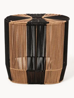 Cesta de ropa doble artesanal de cuerda Gabe