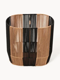 Cesta de ropa doble artesanal de cuerda Gabe