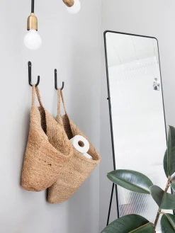 Cesta grande de cañamo Mira, 48 cm