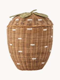 Cesta infantil de ratán en forma de fresa Pelino
