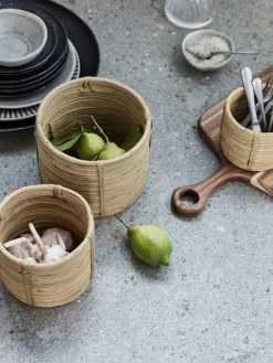 Cestas artesanales de ratán Linder, 3 uds.