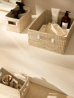 Cestas de almacenamiento de junco marino Aleya, 3 uds.