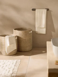 Cestas de almacenamiento redondas de junco marino Aleya, 2 uds.