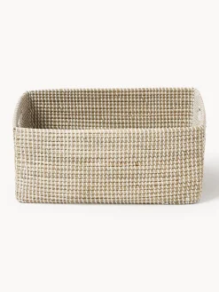 Cestas de almacenamiento de junco marino con tapa Aleya, 2 uds.