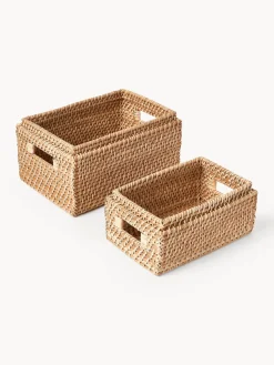 Cestas de almacenamiento con tapa Lurdes, 2 uds.