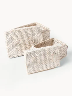 Cestas de almacenamiento con tapa Lurdes, 2 uds.