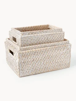 Cestas de almacenamiento con tapa Lurdes, 2 uds.