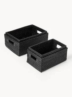 Cestas de almacenamiento con tapa Lurdes, 2 uds.