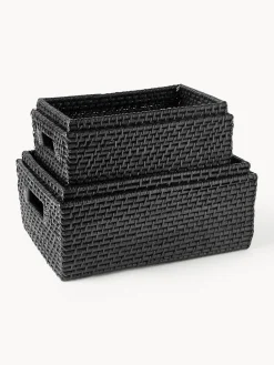 Cestas de almacenamiento con tapa Lurdes, 2 uds.