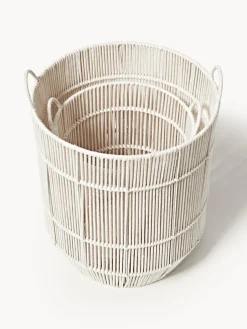 Cestas de ropa artesanales de cuerda, 2 uds.