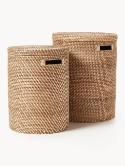 Cestas de ropa con tapa Lurdes, 2 uds.