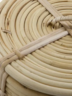 Cestas redondas artesanales de ratán, 2 uds.