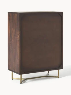 Chiffonnier de madera de mango diseño espiga Luca