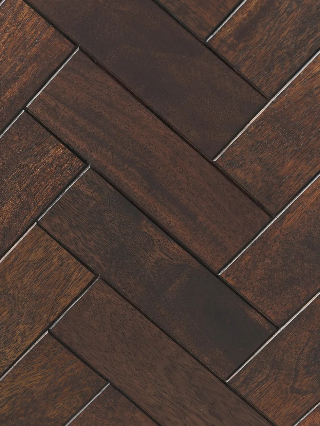 Chiffonnier de madera maciza de mango con diseño espiga Luca