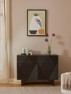 Cómoda de madera de mango Louis