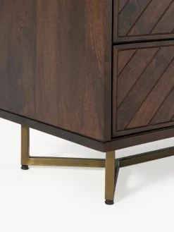 Cómoda de madera de mango con diseño espiga Luca