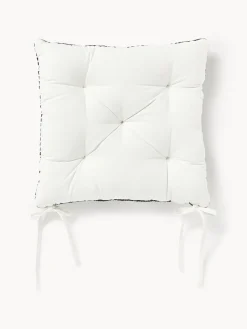 Cojines de asiento de algodón a rayas Silia, 2 uds.