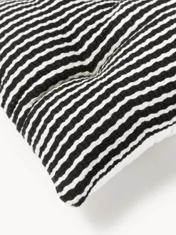 Cojines de asiento de algodón a rayas Silia, 2 uds.