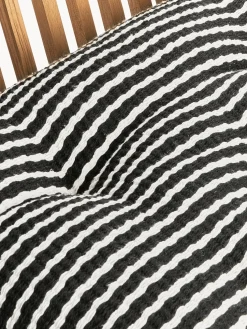 Cojines de asiento de algodón a rayas Silia, 2 uds.