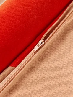 Cojín artesanal de algodón Striped