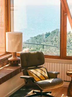 Cojín artesanal de algodón Striped