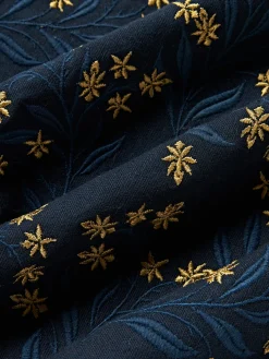 Cojín artesanal de dos caras con motivo floral y rayas Audrey