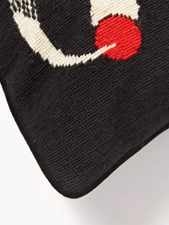 Cojín artesanal de lana Lips Smolder