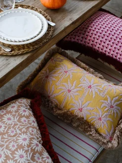 Cojín artesanal para exterior Janis