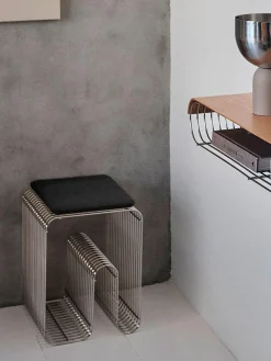 Cojín de asiento alto en tejido bouclé Curva