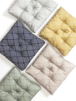 Cojín de asiento de exterior con estampado gráfico Milano