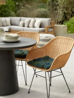 Cojín de asiento para exterior estampado jacquard Ortun