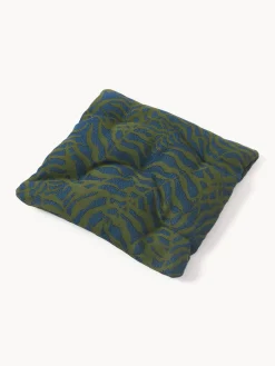 Cojín de asiento para exterior estampado jacquard Ortun