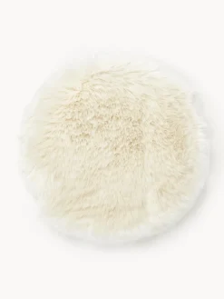 Cojín de asiento redondo de piel sintética Mathilde