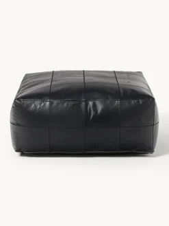 Cojín de suelo artesanal de cuero Raven