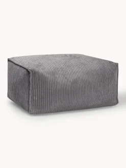 Cojín de suelo de pana Shara