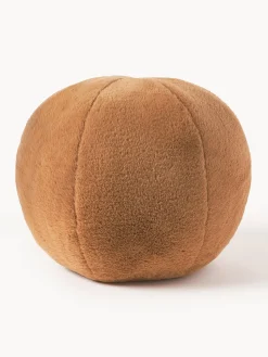 Cojín decorativo redondo de piel sintética Ginny