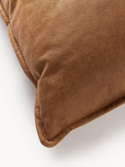 Cojín grande de cuero reciclado sofá Lennon, 60 x 60 cm