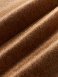 Cojín grande de cuero reciclado sofá Lennon, 60 x 60 cm