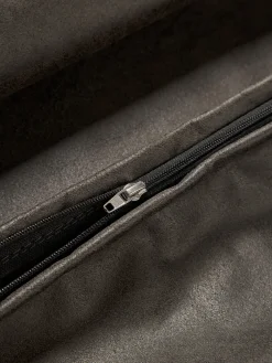 Cojín grande de cuero reciclado sofá Lennon, 60 x 60 cm