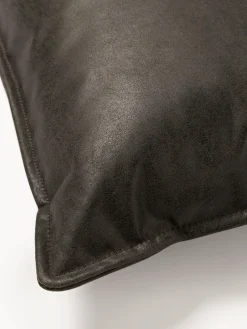 Cojín grande de cuero reciclado sofá Lennon, 50 x 80 cm