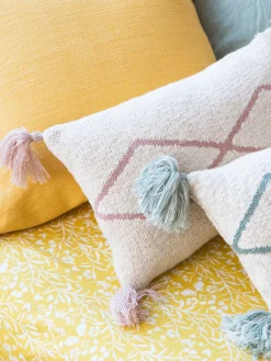 Cojín infantil artesanal de algodón Oasis