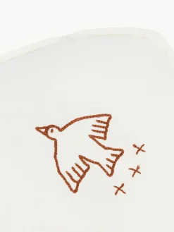 Cojín infantil de lino bordado L1N0