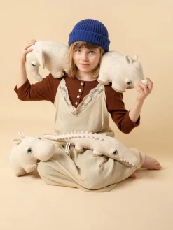 Cojín peluche artesanal Savanah Croco