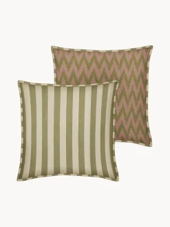 Cojín reversible artesanal para exterior Jackie