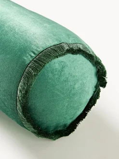 Cojín rulo co flecos Nikita