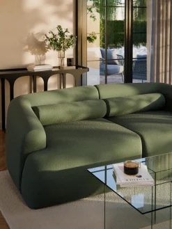 Cojín rulo de sofá en tejido bouclé Sofia