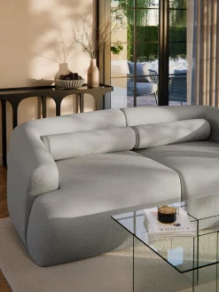 Cojín rulo de sofá en tejido bouclé Sofia